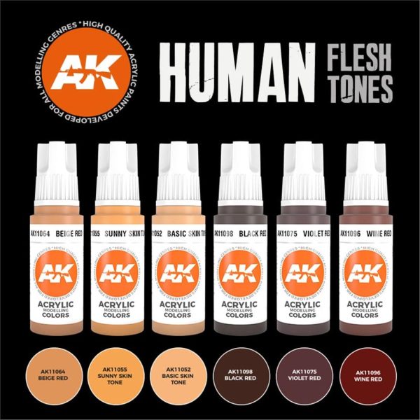 AK-InterActive 11603, 6x17 ml. İnsan Teni İçin Boya Seti - Görsel 3