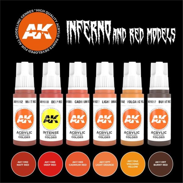 AK-InterActive 11604, 6x17 ml. Cehennem ve Kırmızı Yaratıklar için Boya Seti - Görsel 3