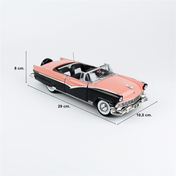 AutoWorld AMM1270, 1/18 1956 Ford Fairlane Sunliner Diecast Araba - Görsel 5