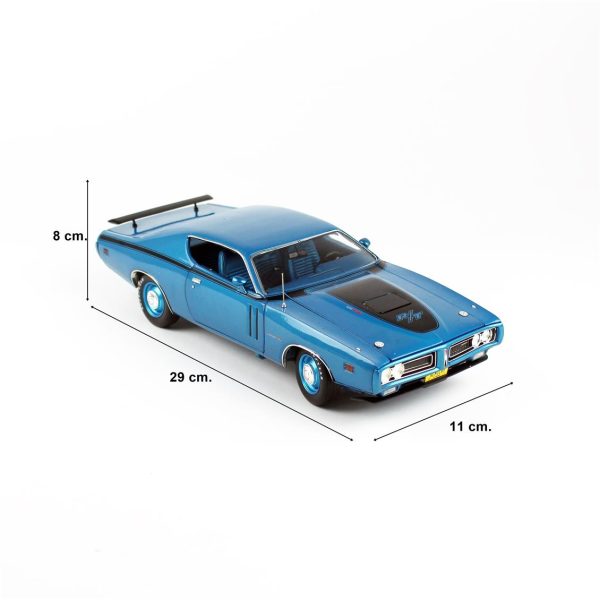 AutoWorld AMM1274, 1/18 1971 Dodge Charger R/T Coupe Diecast Araba - Görsel 5