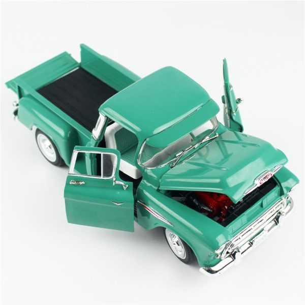 AutoWorld AW293, 1/18 1957 Chevrolet Stepside Diecast Kamyonet - Görsel 4