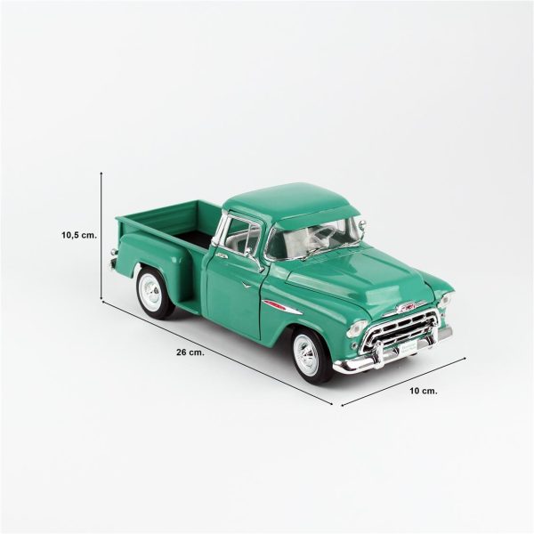 AutoWorld AW293, 1/18 1957 Chevrolet Stepside Diecast Kamyonet - Görsel 5