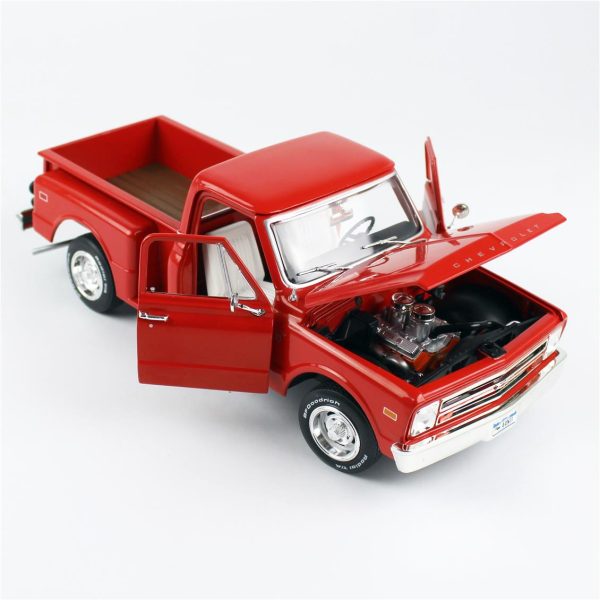 AutoWorld AW300, 1/18 1968 Chevrolet C10 Diecast Kamyonet - Görsel 4