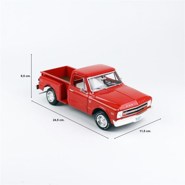 AutoWorld AW300, 1/18 1968 Chevrolet C10 Diecast Kamyonet - Görsel 5