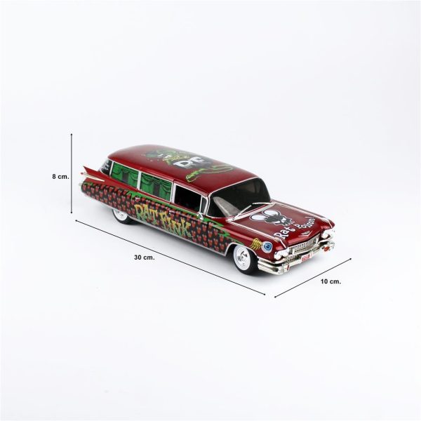 AutoWorld AW303, 1/18 1958 Cadillac Cenaze Arabası Diecast Araba - Görsel 5