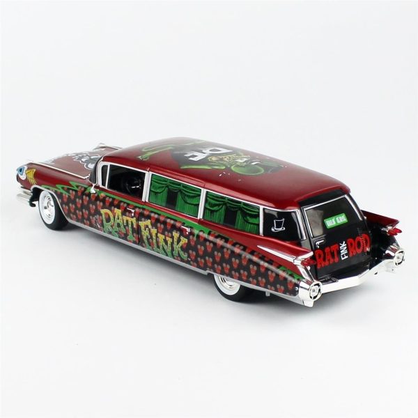 AutoWorld AW303, 1/18 1958 Cadillac Cenaze Arabası Diecast Araba - Görsel 3