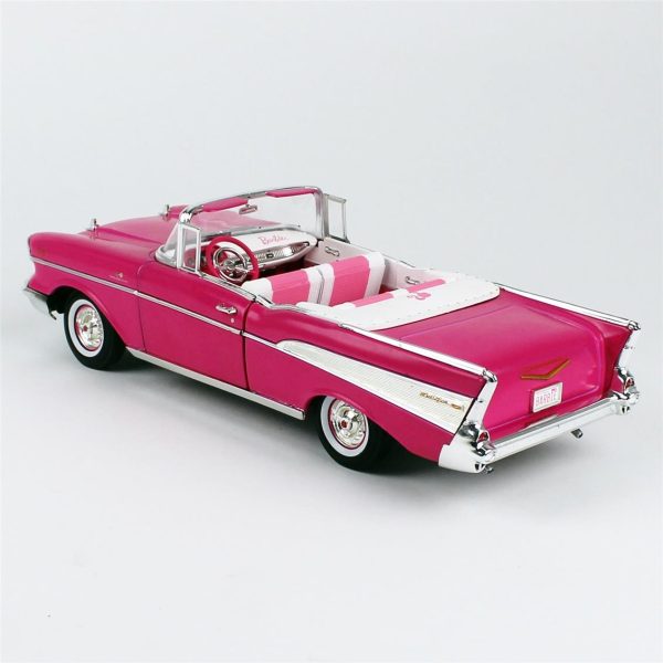 AutoWorld AWSS128, 1/18 1957 Chevrolet Bel Air Convertible Diecast Araba - Görsel 3