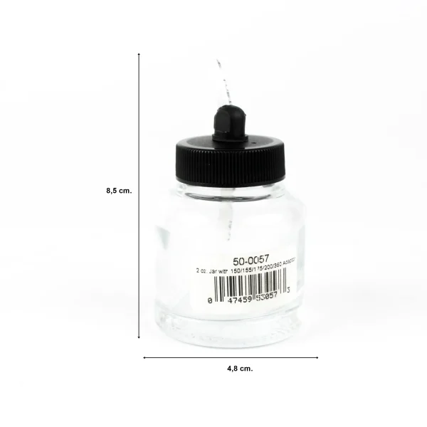 60 ml. Adaptörlü Cam Şişe, Badger 50-0057 - Görsel 3