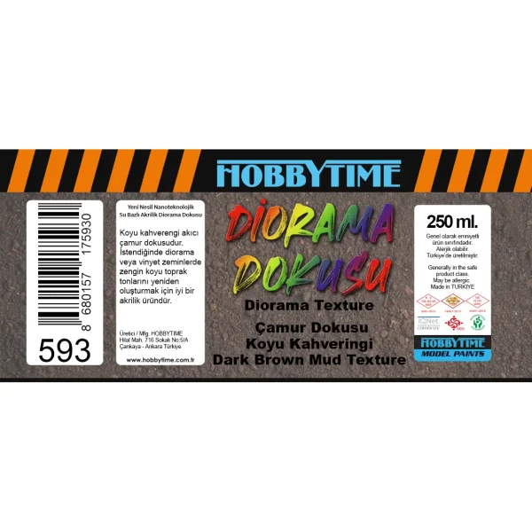 HT593 250 ml. Koyu Kahverengi Çamur Dokusu - Görsel 2