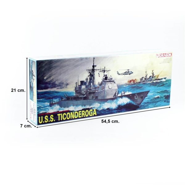 Dragon 1003, 1/350 USS Ticonderoga CG-47 Güdümlü Füze Kruvazörü Maketi - Görsel 5