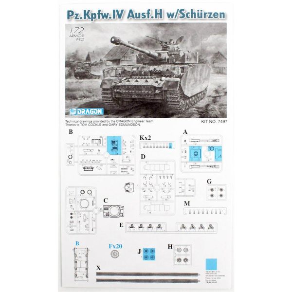 Dragon 7497, 1/72 Pz.Kpfw. IV Ausf. H Plastik Maketi - Görsel 3