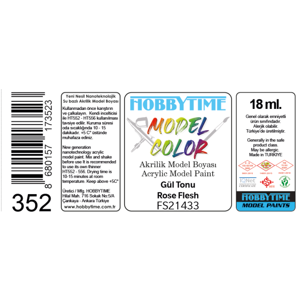 18 ml. FS21433 Gül Tonu Akrilik Boya