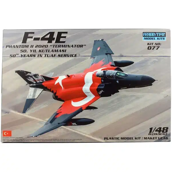 HT077 1/48 Ölçek F-4E Phantom II Terminatör, 50.Yıl Kutlaması Maketi