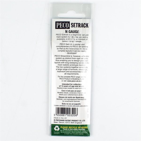 Peco ST-6, Code 80 1/160 228 mm. Çap Sol Makas Model Tren Rayı - Görsel 3