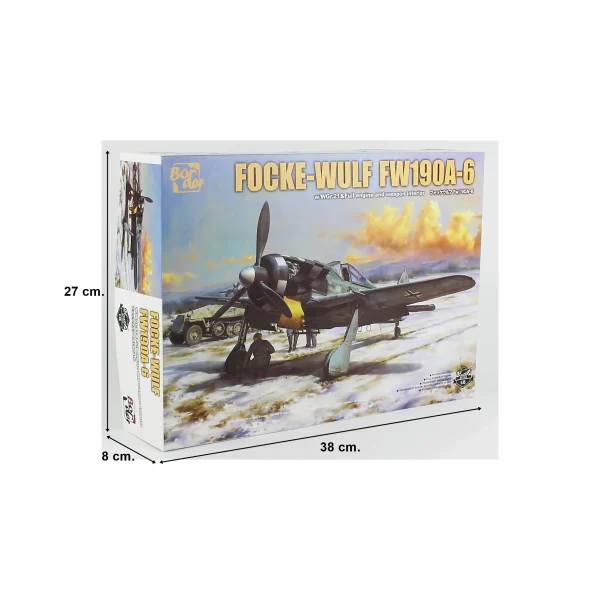 Border BF-003, 1/35 Focke-Wulf FW-190A-6 (Motor ve Silah Detaylı) Plastik Maketi - Görsel 5
