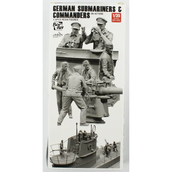 Border BR-002, 1/35 Alman Denizaltı Personeli ve Komutanları Resin Figür Kiti 6'lı