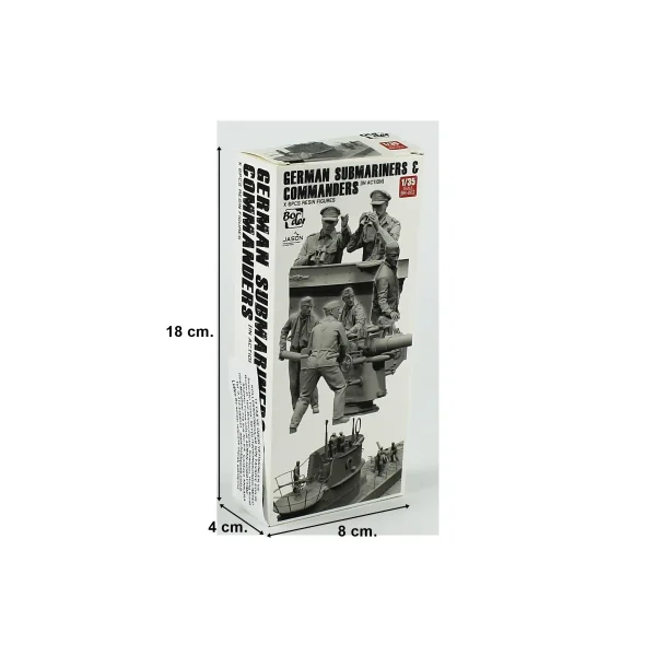 Border BR-002, 1/35 Alman Denizaltı Personeli ve Komutanları Resin Figür Kiti 6'lı - Görsel 5