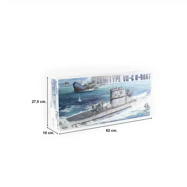 Border BS-001, 1/35 DKM Type VII-C U-Boat Güverte Kesiti Plastik Maketi - Görsel 5