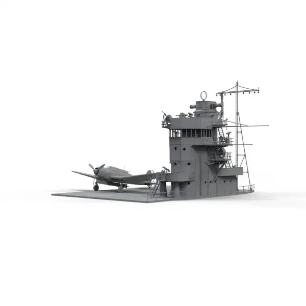 Border BSF-001, 1/35 Akagi Uçak Gemisi Köprüsü ve Uçuş Güvertesi ile Nakajima B5N2 Kate Plastik Maketi - Görsel 3