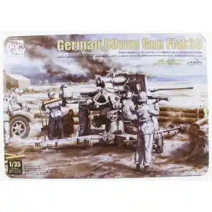 Border BT-013, 1/35 Alman 88mm Gun Flak36 ve 6 Adet Uçaksavar Mürettebatı Plastik Maketi