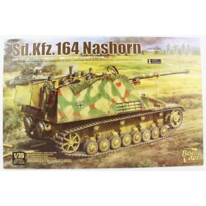 Border BT-024, 1/35 Sd.Kfz.164 Nashorn, Erken Dönem Tankı 4 Figürlü Plastik Maketi