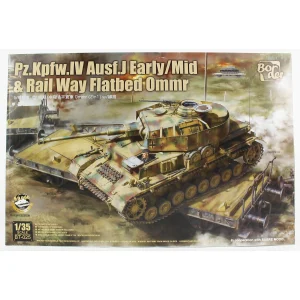 Border BT-025, 1/35 Pz.Kpfw. IV Ausf. J Erken Dönem Tankı ve Ommr Tren Vagonu Plastik Maketi