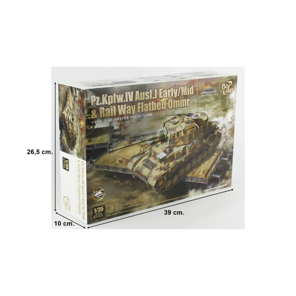 Border BT-025, 1/35 Pz.Kpfw. IV Ausf. J Erken Dönem Tankı ve Ommr Tren Vagonu Plastik Maketi - Görsel 5