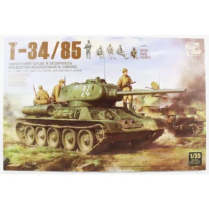 Border BT-027, 1/35 T-34/85 Tankı Metal Namlu ve 5 Resin Figürlü Plastik Maketi