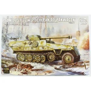 Border BT-043, 1/35 Sd.Kfz.251/22 ve 7,5 cm PaK 40 (Pakwagen) Yarı Paletli Zırhlı Araç Plastik Maketi