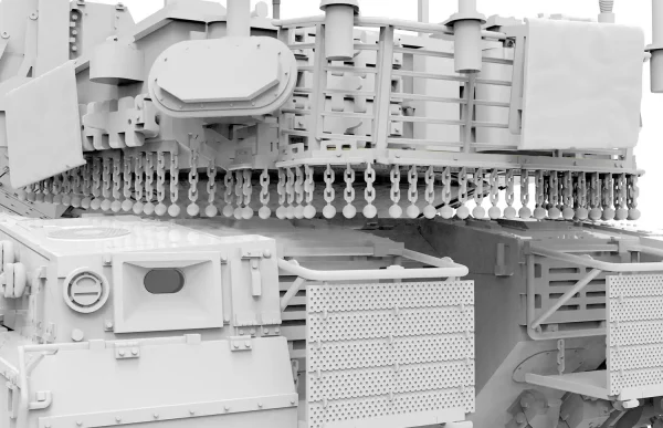 Meng TS-056, 1/35 Israil Ana Muharebe Tankı Merkava Mk.4M Roof-Mounted Slat Armor Plastik Maketi - Görsel 4