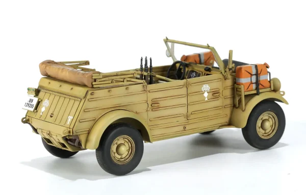 Meng VS015, 1/35 German Pkw.K1 Kübelwagen Type 82 (North Africa) Plastik Maketi - Görsel 2