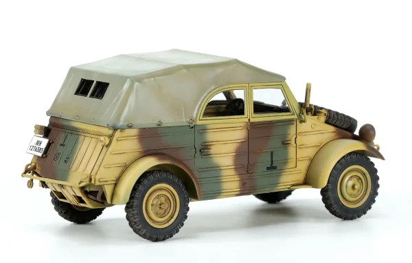 Meng VS016, 1/35 German Pkw.K1 Kübelwagen Type 82 Eastern Front Plastik Maketi - Görsel 3
