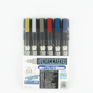 Mr.Hobby AMS-126, 6'lı Gundam Marker Fine Edge Set.2