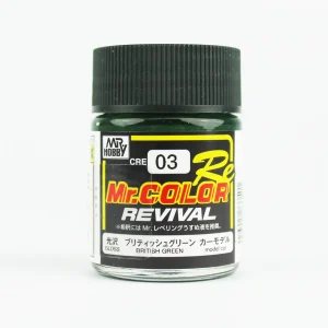 Mr.Hobby CRE-03, 10 ml. Brıtısh Green Revival Maket Boyası