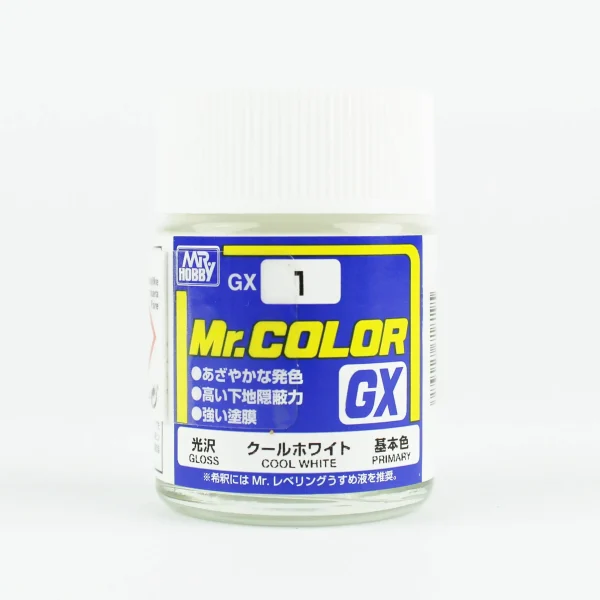 Mr.Hobby GX-1, 18 ml. Cool White Mr.Color Maket Boyası