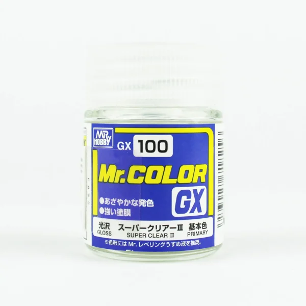 Mr.Hobby GX-100, 18 ml. Super Clear III Mr.Color Maket Boyası