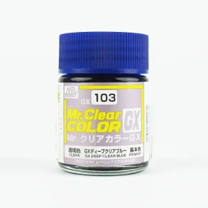 Mr.Hobby GX-103, 18 ml. Deep Clear Blue Mr.Clear Color Maket Boyası