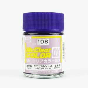 Mr.Hobby GX-108, 18 ml. Clear Violet Mr.Clear Color Maket Boyası