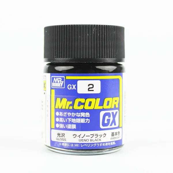 Mr.Hobby GX-2, 18 ml. Ueno Balck Mr.Color Maket Boyası
