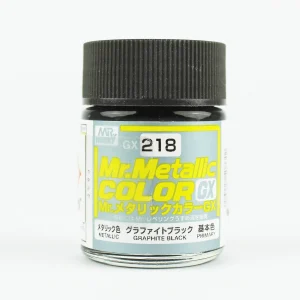 Mr.Hobby GX-218, 18 ml. Graphite Black Metalik Maket Boyası