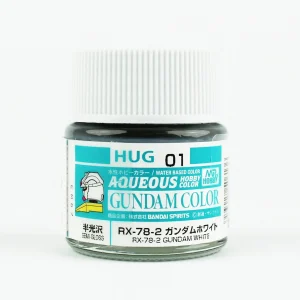 Mr.Hobby HUG-01, 10 ml. RX78-2 Gundam White Aqueous Gundam Maket Boyası