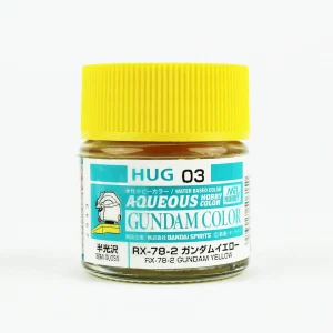Mr.Hobby HUG-03, 10 ml. RX78-2 Gundam Yellow Aqueous Gundam Maket Boyası