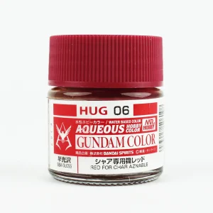 Mr.Hobby HUG-06, 10 ml. Red For Char Aznable Aqueous Gundam Maket Boyası