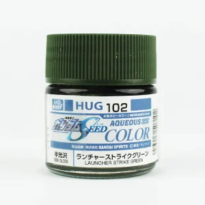 Mr.Hobby HUG-102, 10 ml. Launcher Strike Green Aqueous Gundam Maket Boyası