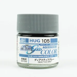 Mr.Hobby HUG-105, 10 ml. Deactive Grey Aqueous Gundam Maket Boyası