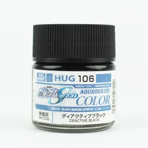 Mr.Hobby HUG-106, 10 ml. Deactive Black Aqueous Gundam Maket Boyası
