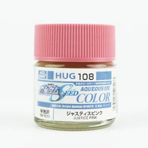 Mr.Hobby HUG-108, 10 ml. Justice Pink Aqueous Gundam Maket Boyası