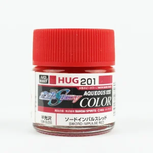 Mr.Hobby HUG-201, 10 ml. Sword Pulse Red Aqueous Gundam Maket Boyası