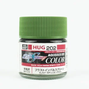Mr.Hobby HUG-202, 10 ml. Blast Impulse Green Aqueous Gundam Maket Boyası