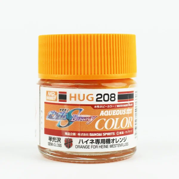 Mr.Hobby HUG-208, 10 ml. Orange For Heine Westenfluss Aqueous Gundam Maket Boyası